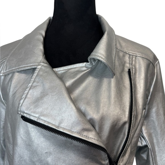 Mr. Max Perfecto Moto Jacket Silver - Picture 4 of 11
